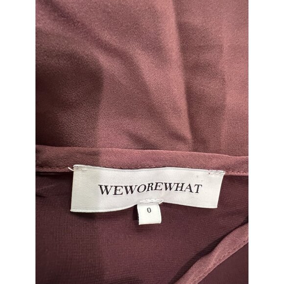WeWoreWhat Midi Chiffon Cutout Skirt in Merlot - Picture 5 of 5